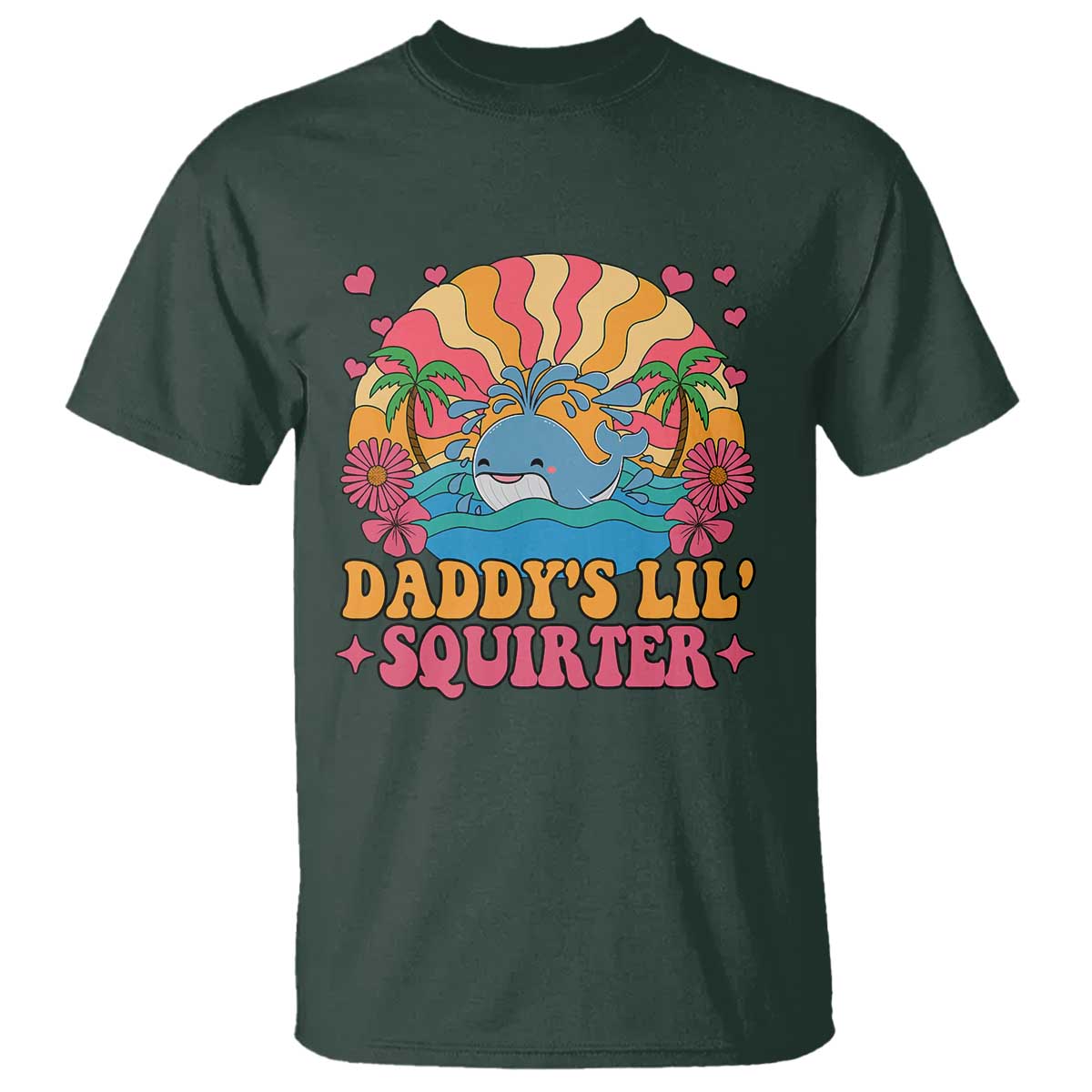 Funny Daddys Lil Squirter T Shirt Inappropriate Adult Humor Squirting Whale - Wonder Print Shop