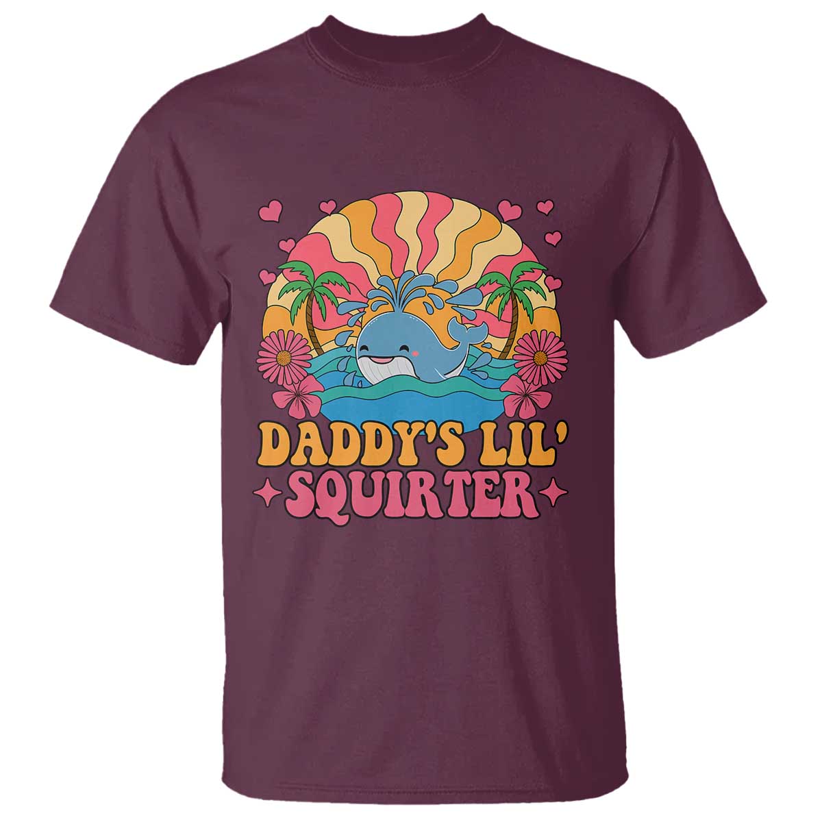Funny Daddys Lil Squirter T Shirt Inappropriate Adult Humor Squirting Whale - Wonder Print Shop