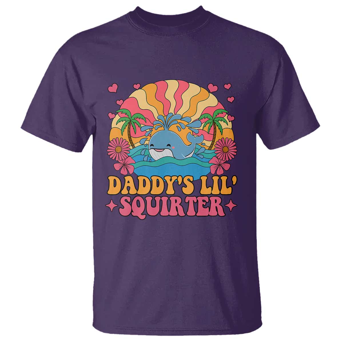 Funny Daddys Lil Squirter T Shirt Inappropriate Adult Humor Squirting Whale - Wonder Print Shop