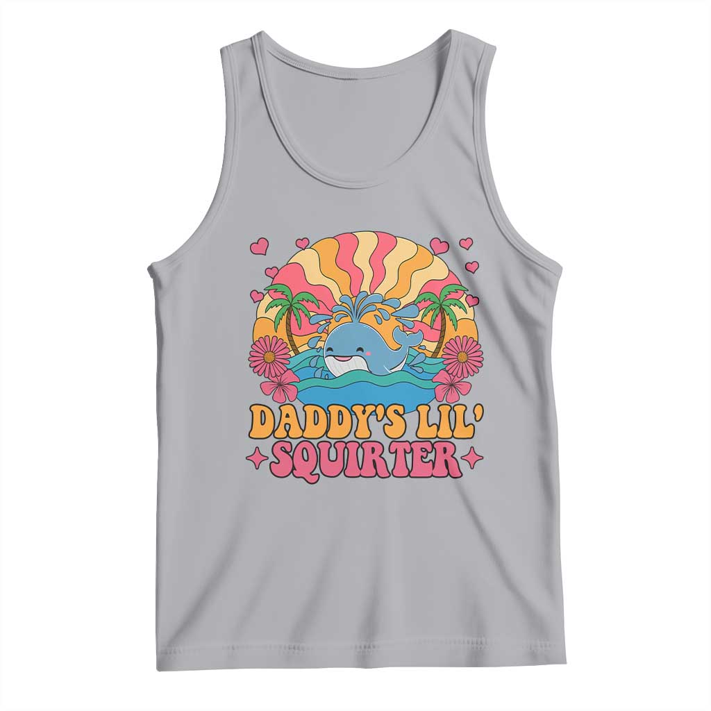 Funny Daddys Lil Squirter Tank Top Inappropriate Adult Humor Squirting Whale - Wonder Print Shop