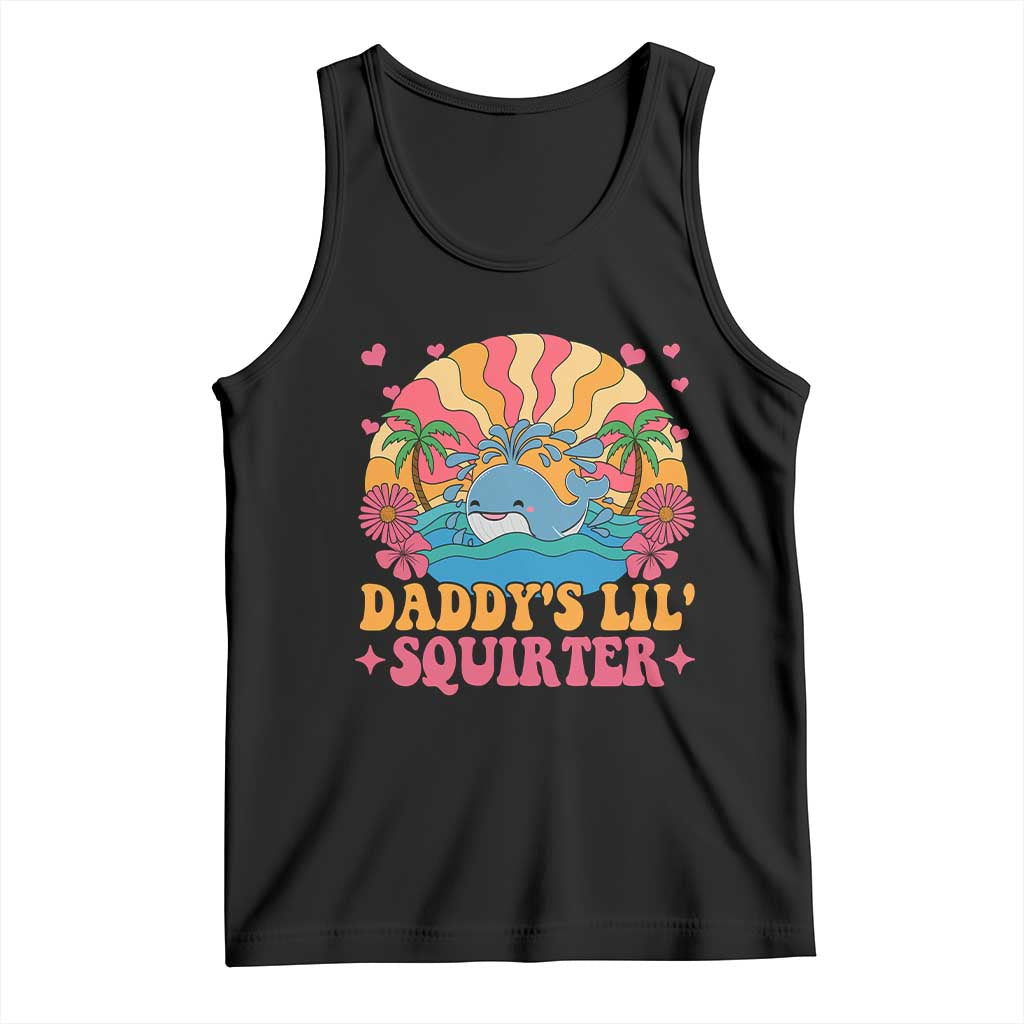 Funny Daddys Lil Squirter Tank Top Inappropriate Adult Humor Squirting Whale - Wonder Print Shop