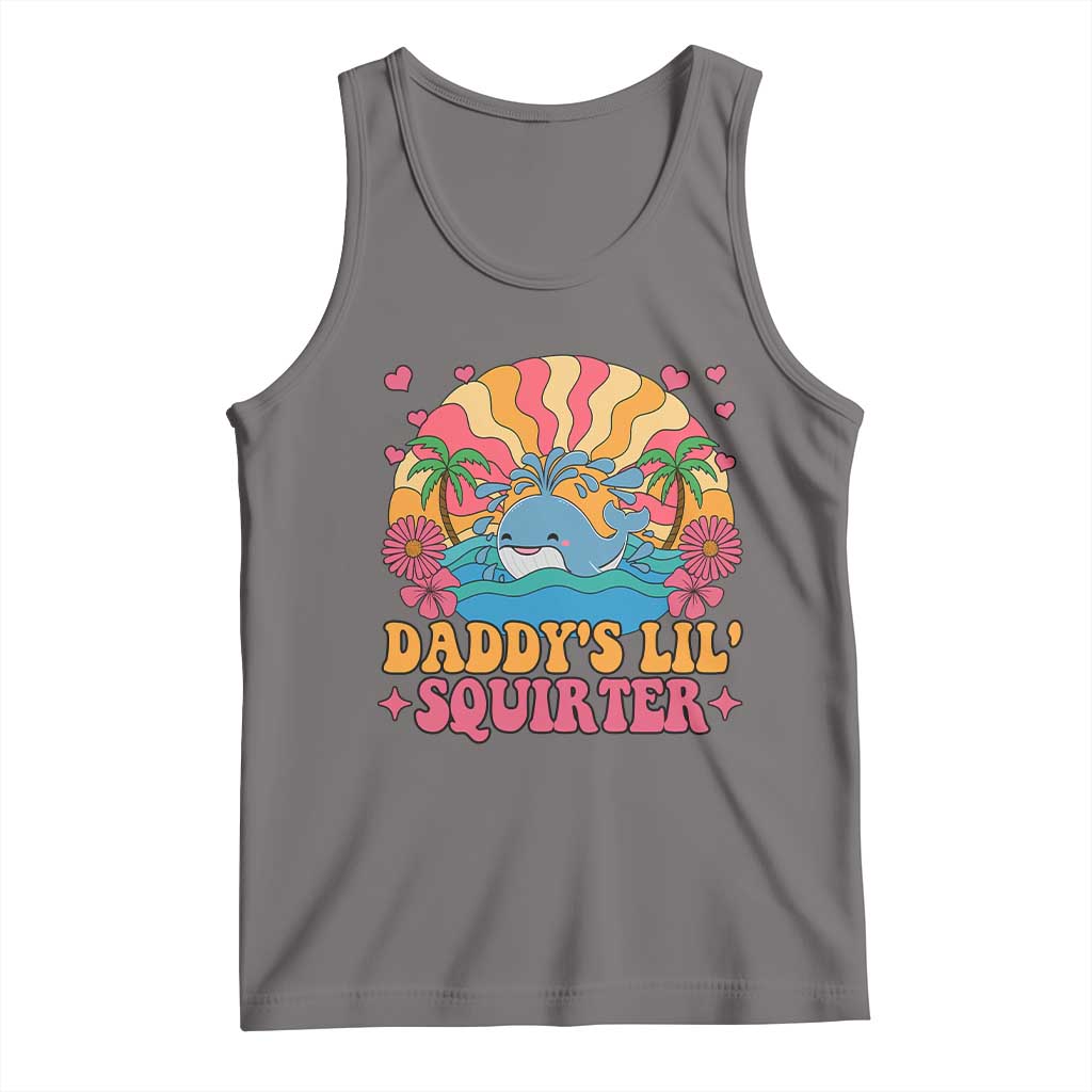 Funny Daddys Lil Squirter Tank Top Inappropriate Adult Humor Squirting Whale - Wonder Print Shop