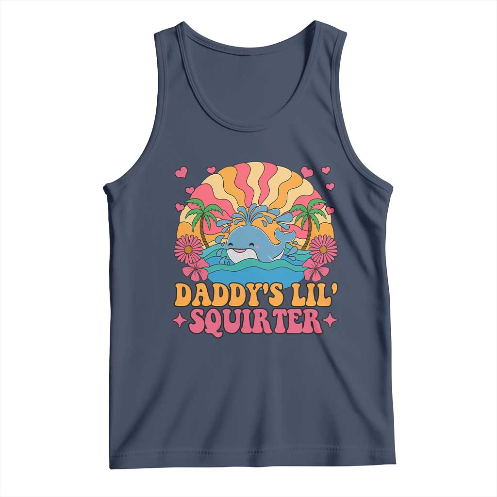 Funny Daddys Lil Squirter Tank Top Inappropriate Adult Humor Squirting Whale - Wonder Print Shop