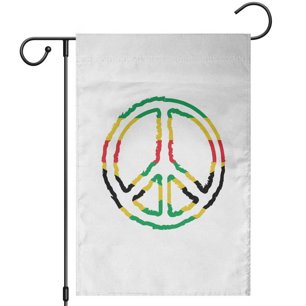 Rasta Jamaican Flag Peace Symbol Reggae Garden Flag - Wonder Print Shop