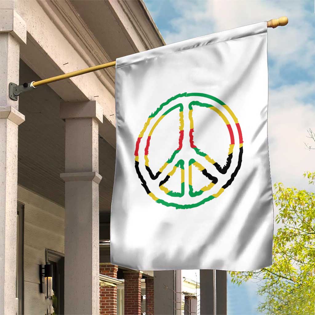 Rasta Jamaican Flag Peace Symbol Reggae Garden Flag - Wonder Print Shop