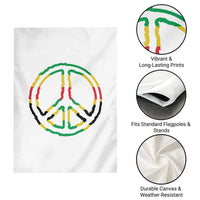 Rasta Jamaican Flag Peace Symbol Reggae Garden Flag - Wonder Print Shop