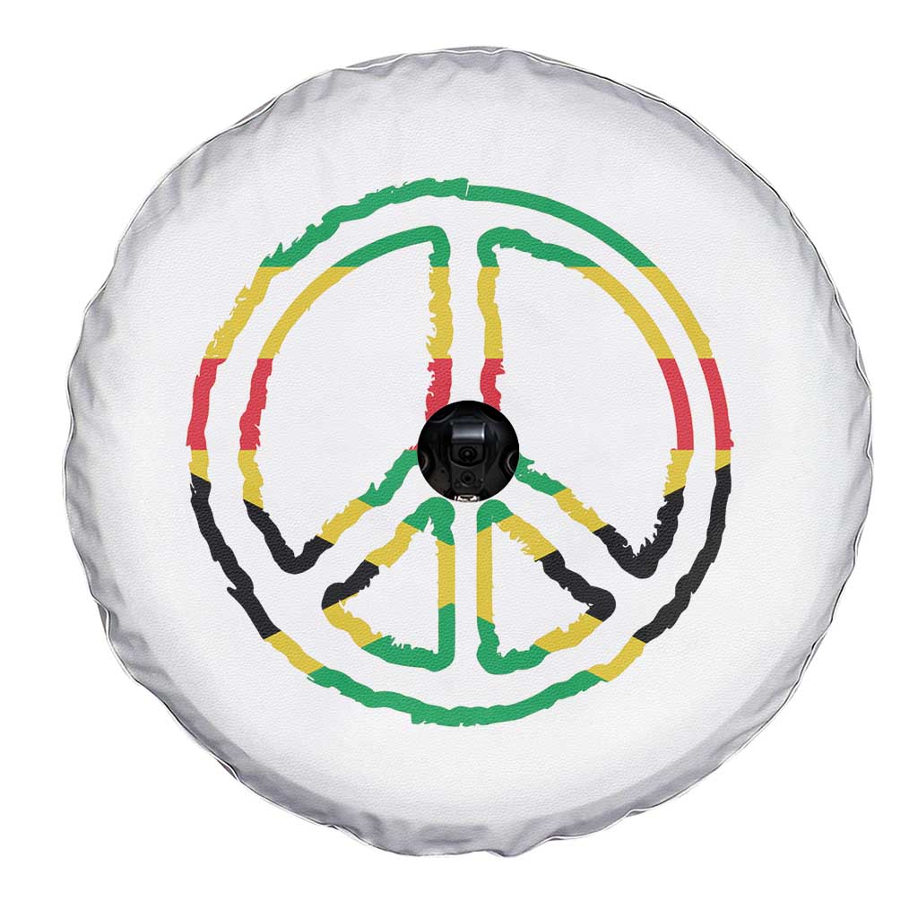 Rasta Jamaican Flag Peace Symbol Reggae Spare Tire Cover - Wonder Print Shop