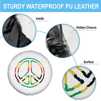 Rasta Jamaican Flag Peace Symbol Reggae Spare Tire Cover - Wonder Print Shop