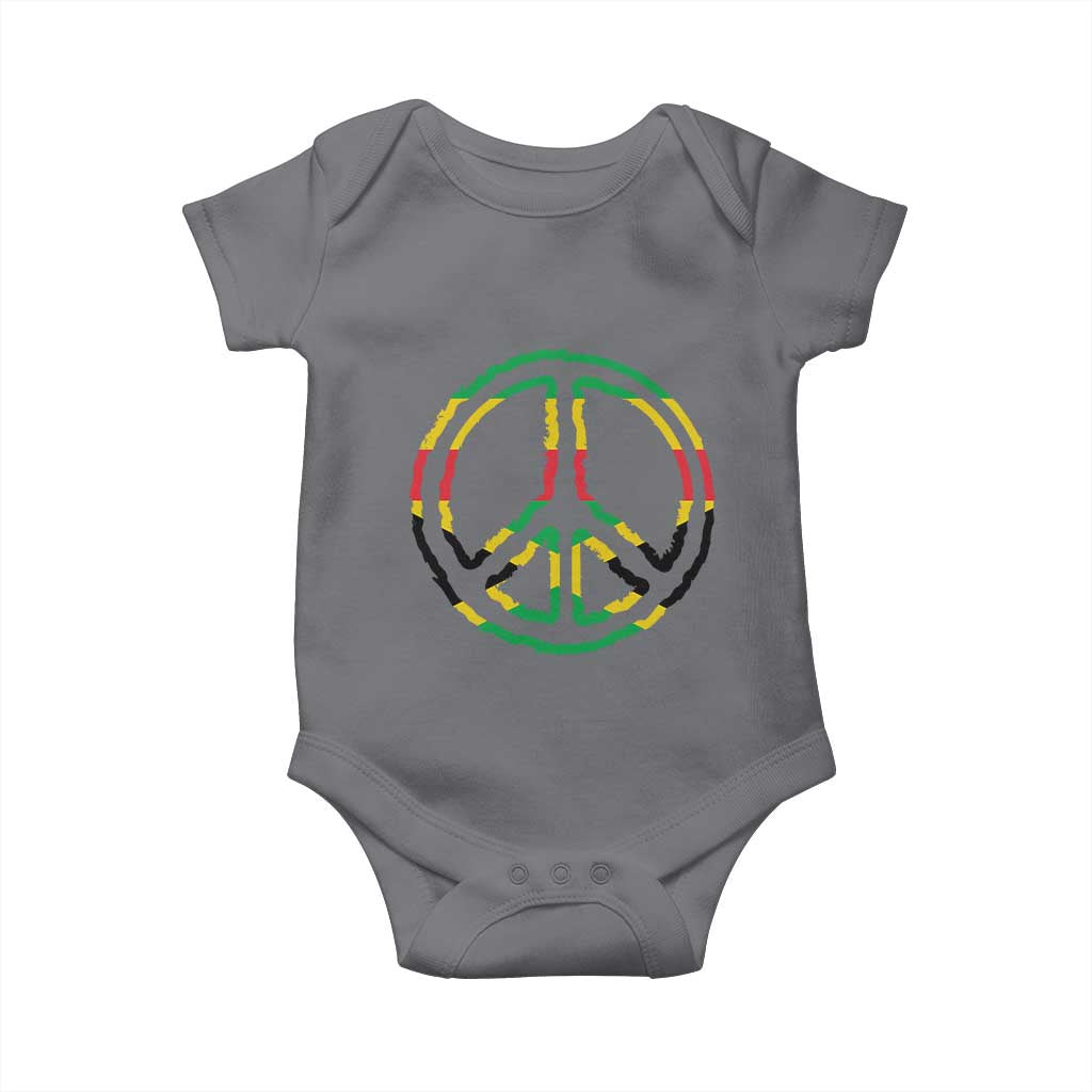 Rasta Jamaican Flag Peace Symbol Reggae Baby Onesie - Wonder Print Shop