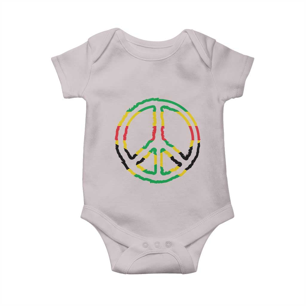 Rasta Jamaican Flag Peace Symbol Reggae Baby Onesie - Wonder Print Shop