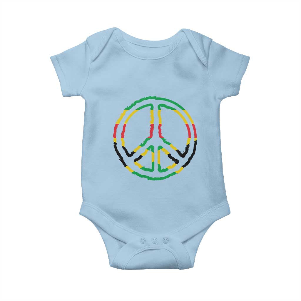 Rasta Jamaican Flag Peace Symbol Reggae Baby Onesie - Wonder Print Shop