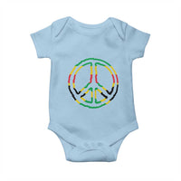 Rasta Jamaican Flag Peace Symbol Reggae Baby Onesie - Wonder Print Shop