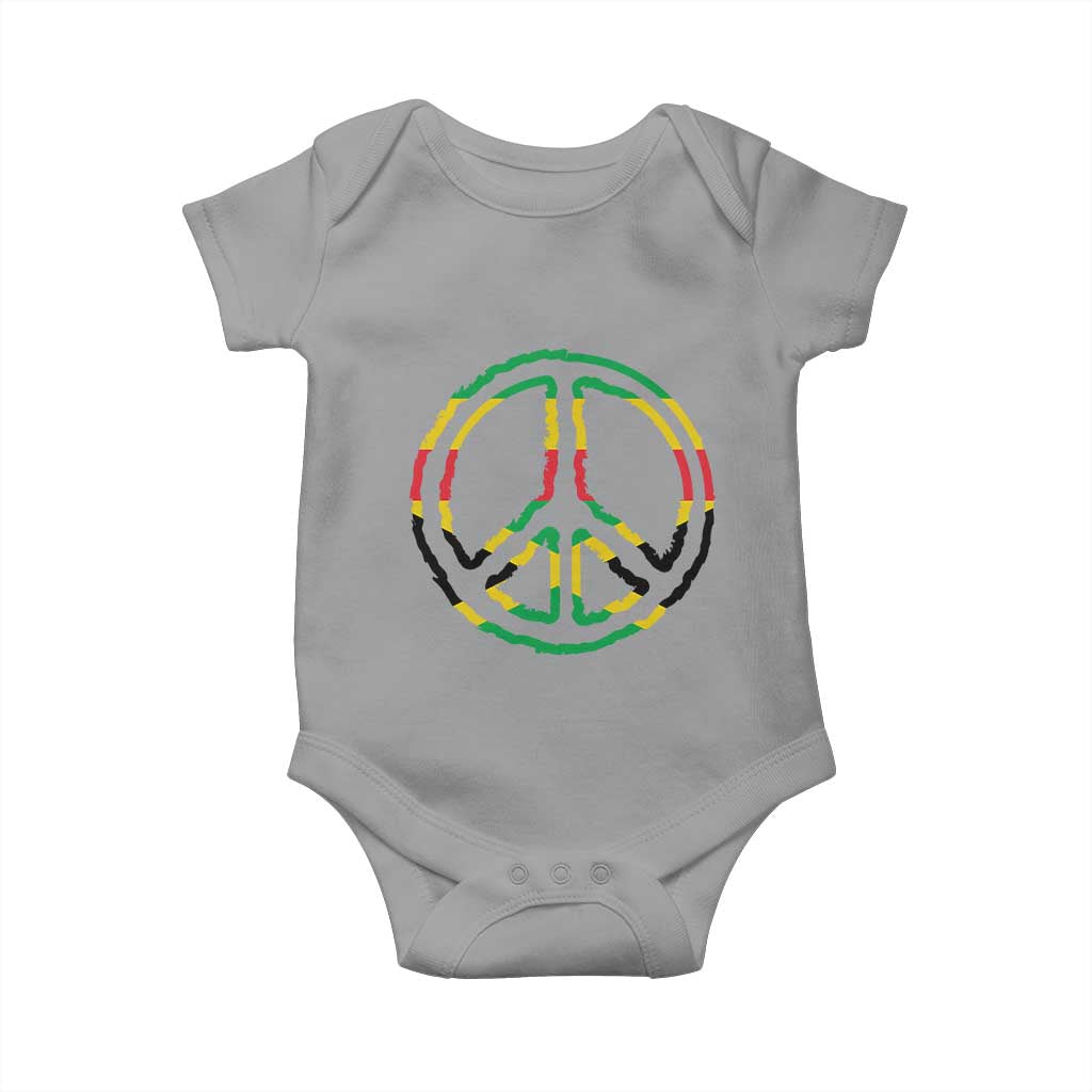 Rasta Jamaican Flag Peace Symbol Reggae Baby Onesie - Wonder Print Shop
