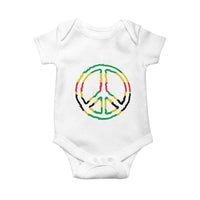 Rasta Jamaican Flag Peace Symbol Reggae Baby Onesie - Wonder Print Shop