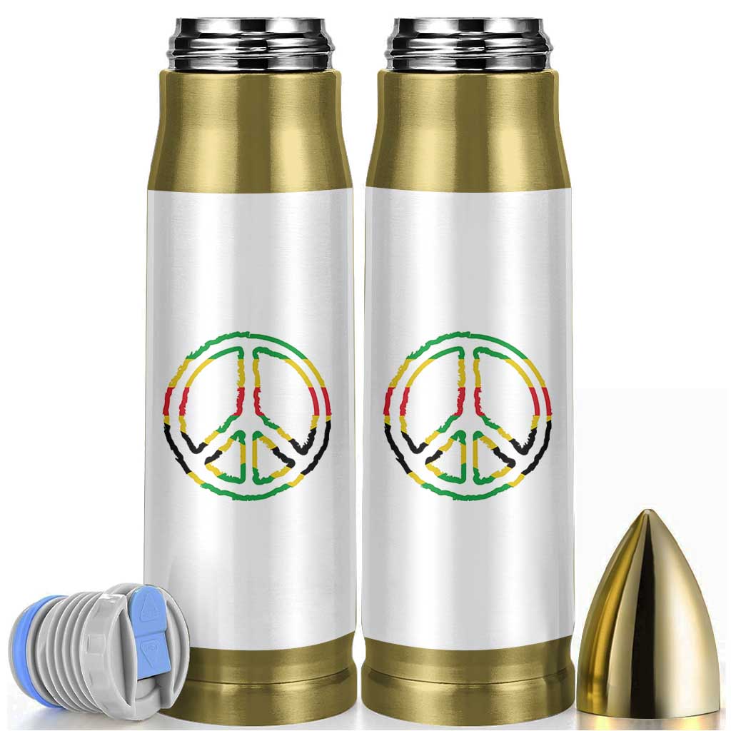 Rasta Jamaican Flag Peace Symbol Reggae Bullet Tumbler - Wonder Print Shop