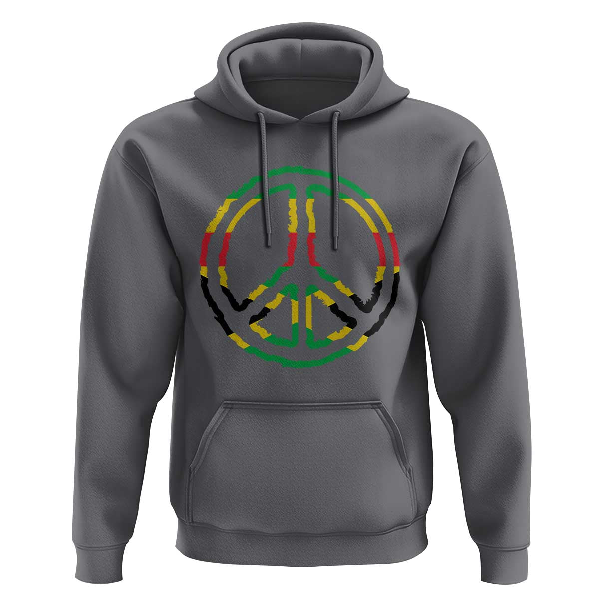 Rasta Jamaican Flag Peace Symbol Reggae Hoodie - Wonder Print Shop