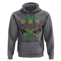 Rasta Jamaican Flag Peace Symbol Reggae Hoodie - Wonder Print Shop