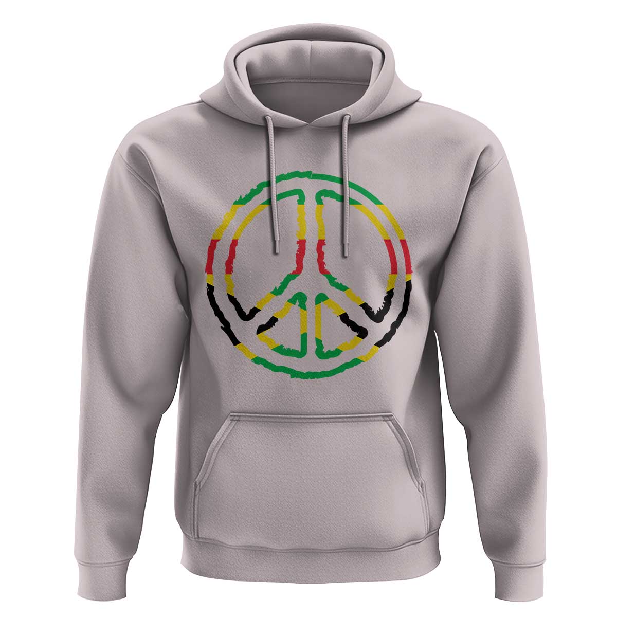 Rasta Jamaican Flag Peace Symbol Reggae Hoodie - Wonder Print Shop