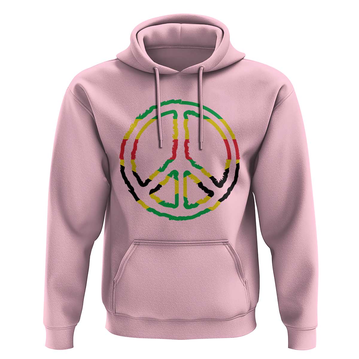 Rasta Jamaican Flag Peace Symbol Reggae Hoodie - Wonder Print Shop