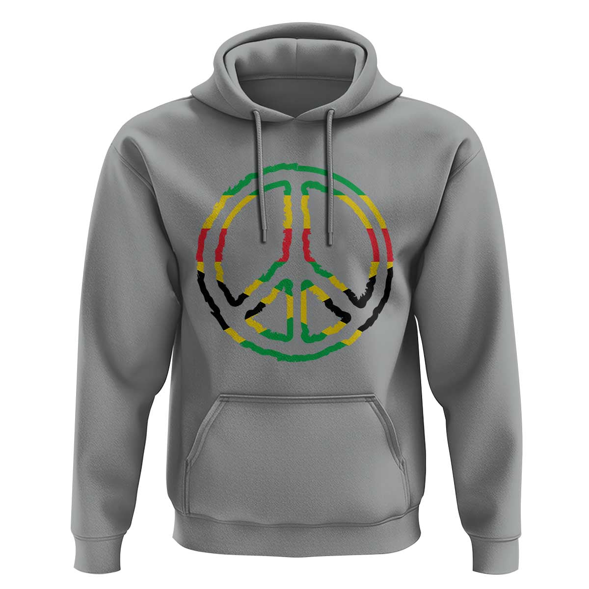 Rasta Jamaican Flag Peace Symbol Reggae Hoodie - Wonder Print Shop