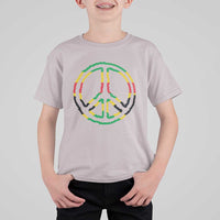 Rasta Jamaican Flag Peace Symbol Reggae T Shirt For Kid - Wonder Print Shop