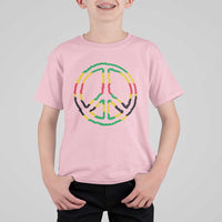 Rasta Jamaican Flag Peace Symbol Reggae T Shirt For Kid - Wonder Print Shop