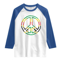Rasta Jamaican Flag Peace Symbol Reggae Raglan Shirt - Wonder Print Shop