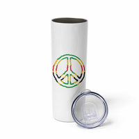 Rasta Jamaican Flag Peace Symbol Reggae Skinny Tumbler - Wonder Print Shop