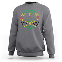 Rasta Jamaican Flag Peace Symbol Reggae Sweatshirt - Wonder Print Shop