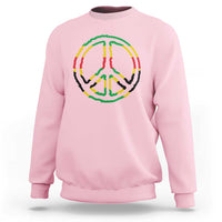 Rasta Jamaican Flag Peace Symbol Reggae Sweatshirt - Wonder Print Shop