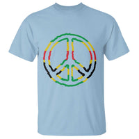 Rasta Jamaican Flag Peace Symbol Reggae T Shirt - Wonder Print Shop