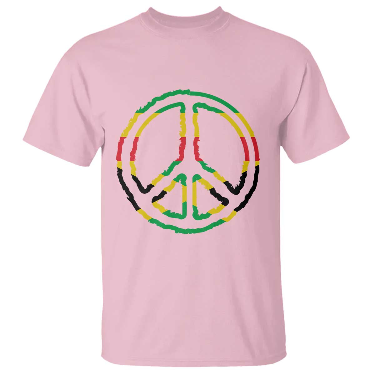 Rasta Jamaican Flag Peace Symbol Reggae T Shirt - Wonder Print Shop