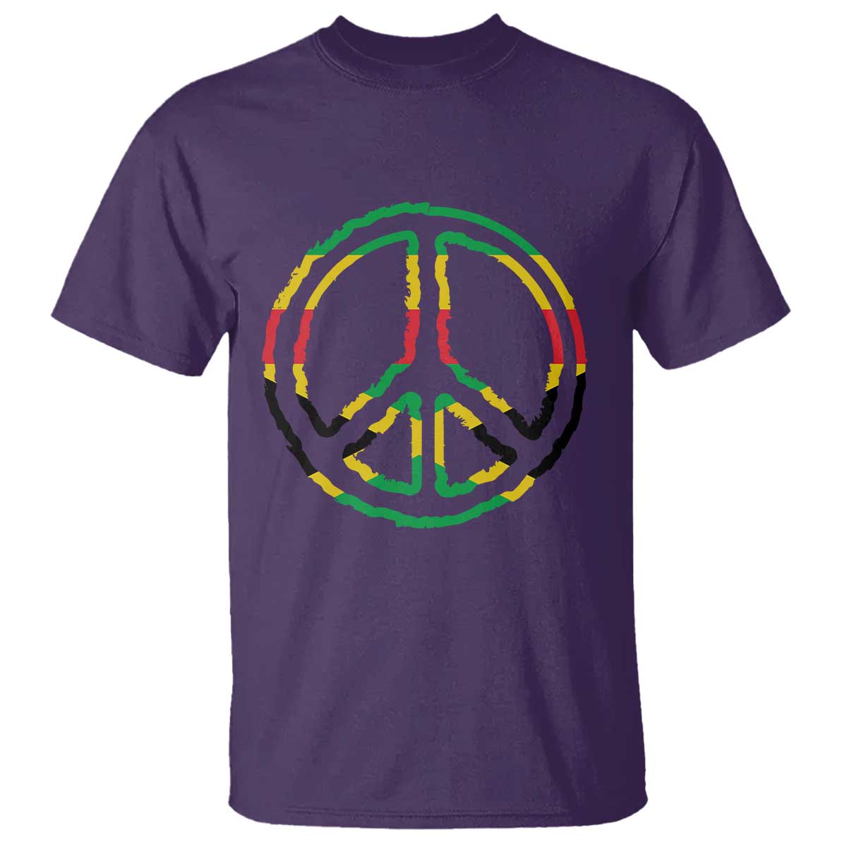 Rasta Jamaican Flag Peace Symbol Reggae T Shirt - Wonder Print Shop