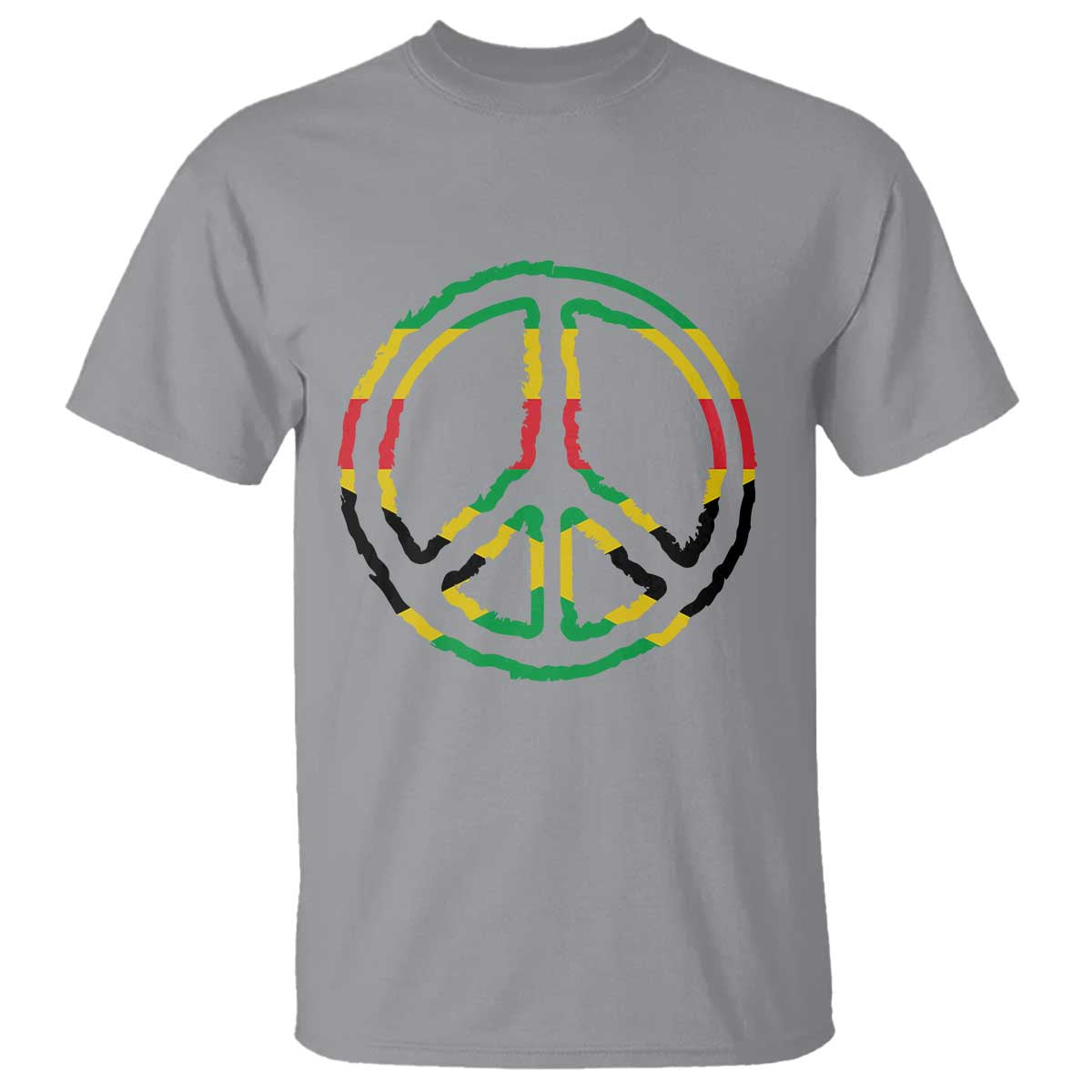Rasta Jamaican Flag Peace Symbol Reggae T Shirt - Wonder Print Shop