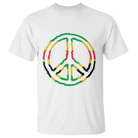 Rasta Jamaican Flag Peace Symbol Reggae T Shirt - Wonder Print Shop