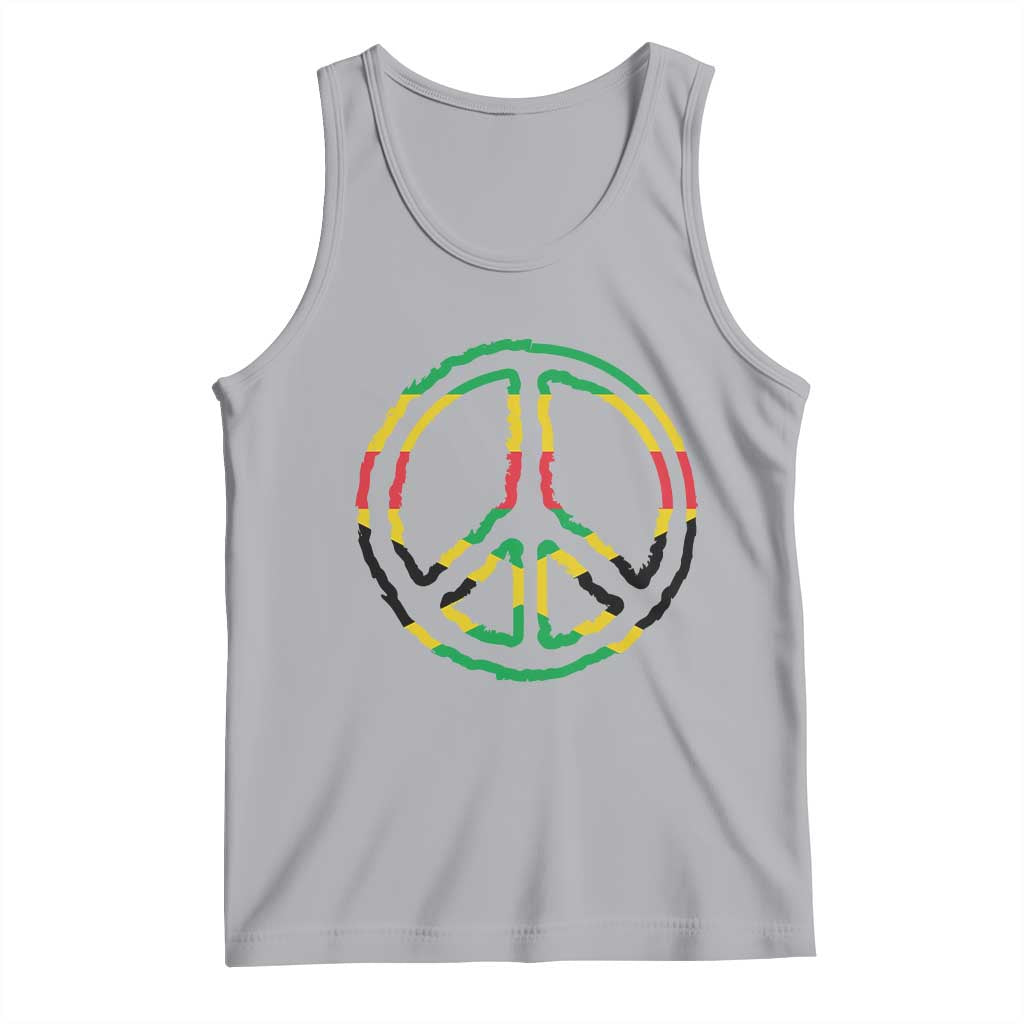 Rasta Jamaican Flag Peace Symbol Reggae Tank Top - Wonder Print Shop