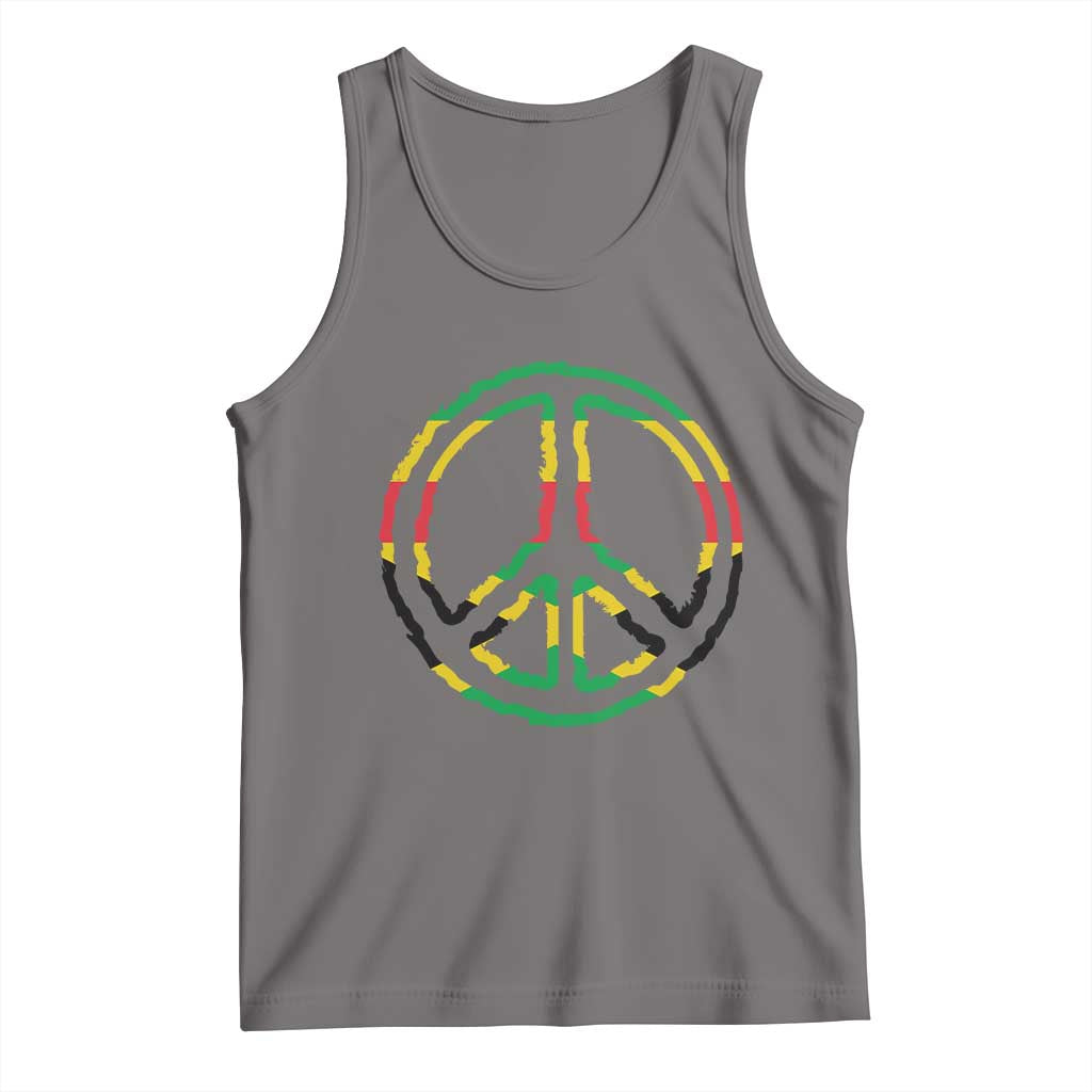 Rasta Jamaican Flag Peace Symbol Reggae Tank Top - Wonder Print Shop