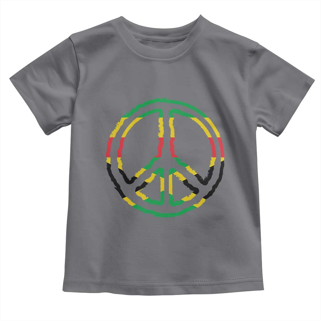 Rasta Jamaican Flag Peace Symbol Reggae Toddler T Shirt - Wonder Print Shop