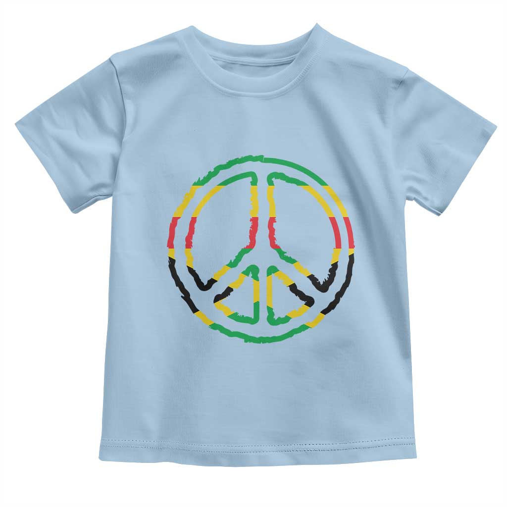 Rasta Jamaican Flag Peace Symbol Reggae Toddler T Shirt - Wonder Print Shop