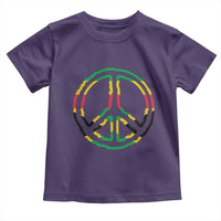 Rasta Jamaican Flag Peace Symbol Reggae Toddler T Shirt - Wonder Print Shop