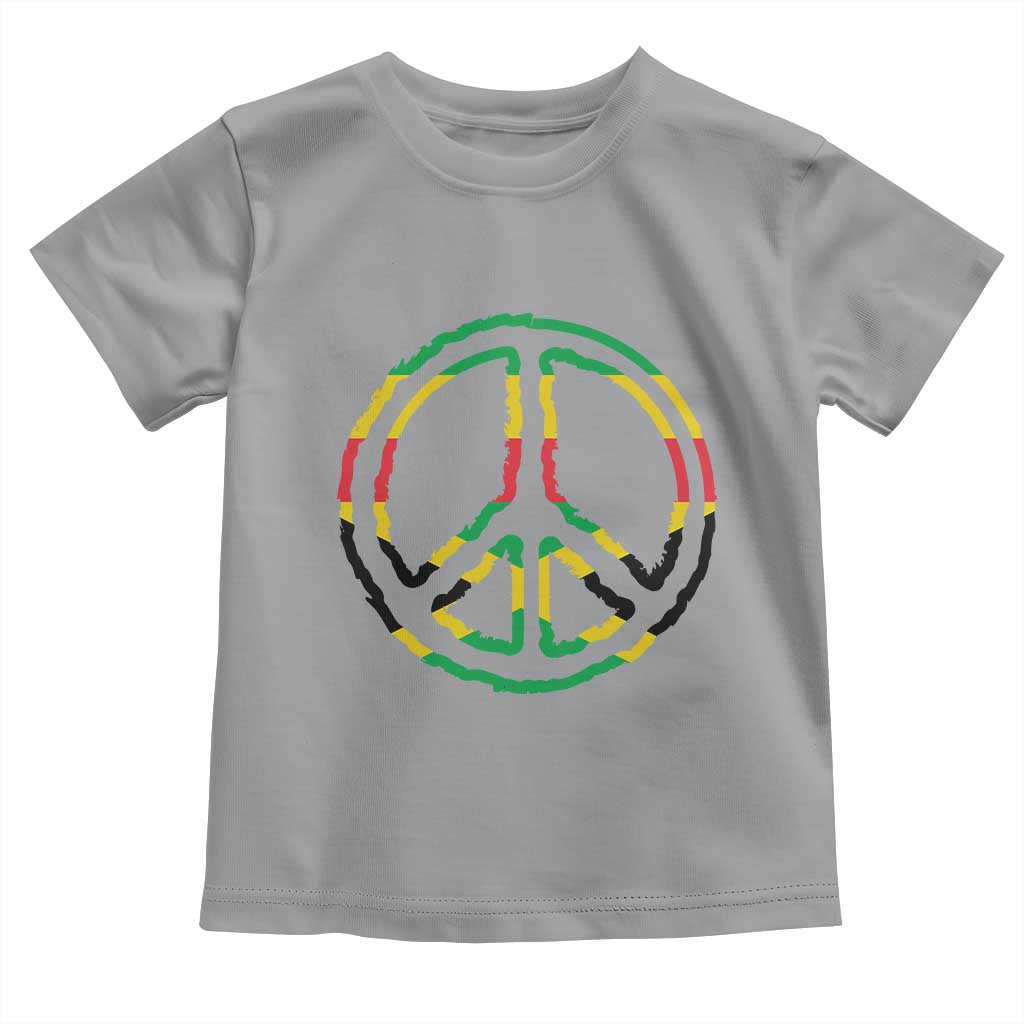 Rasta Jamaican Flag Peace Symbol Reggae Toddler T Shirt - Wonder Print Shop