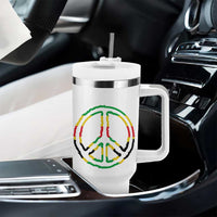 Rasta Jamaican Flag Peace Symbol Reggae Tumbler With Handle - Wonder Print Shop