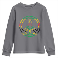 Rasta Jamaican Flag Peace Symbol Reggae Youth Sweatshirt - Wonder Print Shop