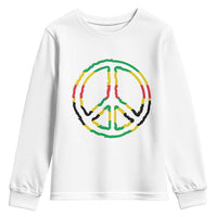 Rasta Jamaican Flag Peace Symbol Reggae Youth Sweatshirt - Wonder Print Shop