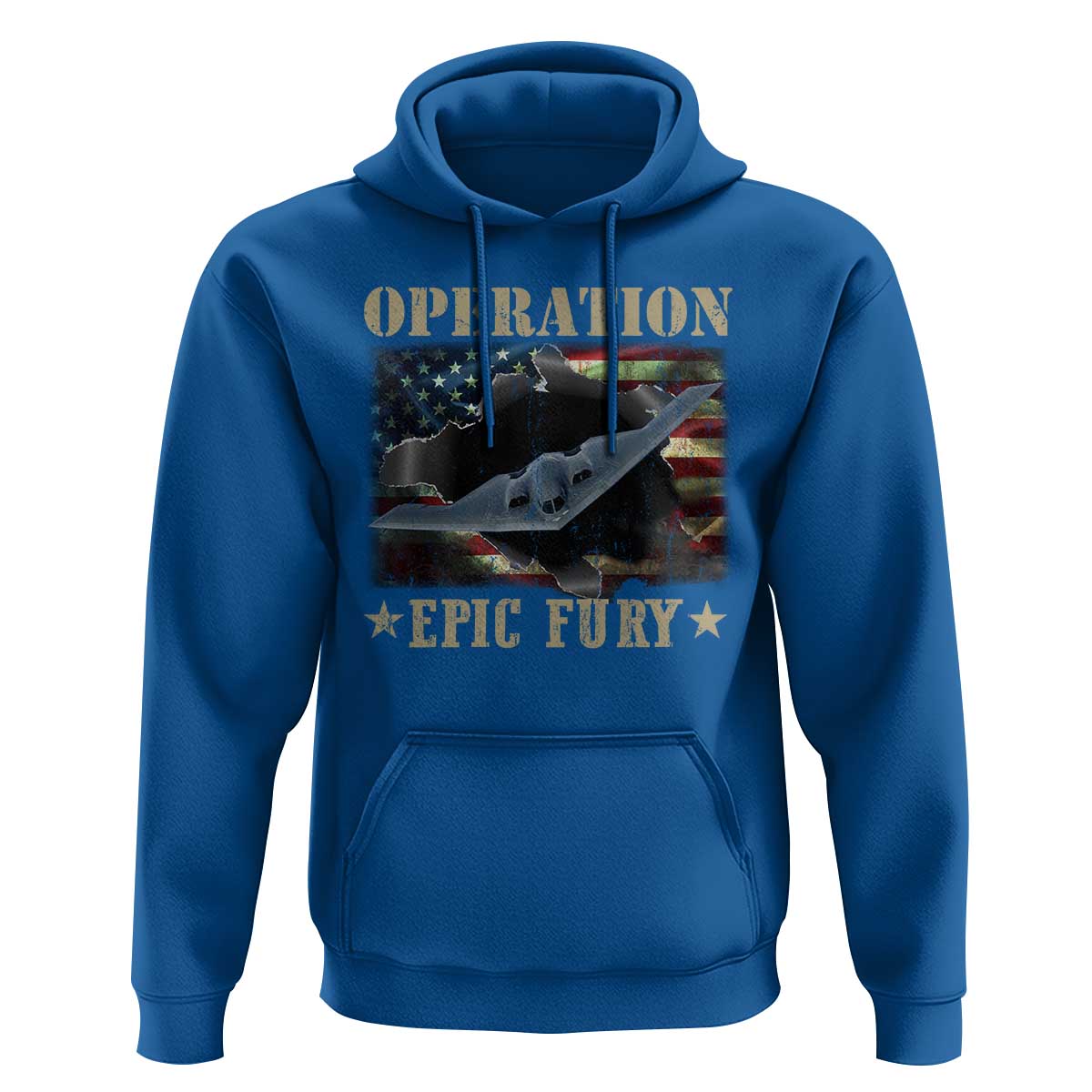 Operation Epic Fury Hoodie Military Bomber Jet American Flag