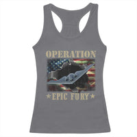 Operation Epic Fury Racerback Tank Top Military Bomber Jet American Flag