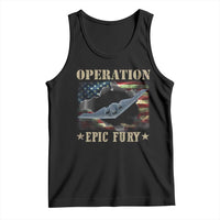 Operation Epic Fury Tank Top Military Bomber Jet American Flag