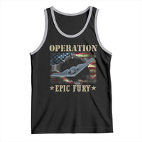 Operation Epic Fury Tank Top Military Bomber Jet American Flag