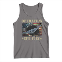 Operation Epic Fury Tank Top Military Bomber Jet American Flag