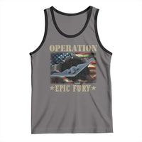 Operation Epic Fury Tank Top Military Bomber Jet American Flag